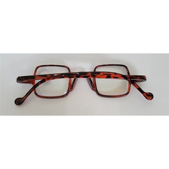 EyeKepper Brown Small Geometric Square 1.5 Blue Light Reading Glasses 113220 - Picture 3 of 3